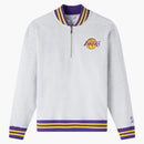 Ovo NBA Los Angeles Lakers Quarter Zip Mockneck Sweatshirt Ash Heather Gray