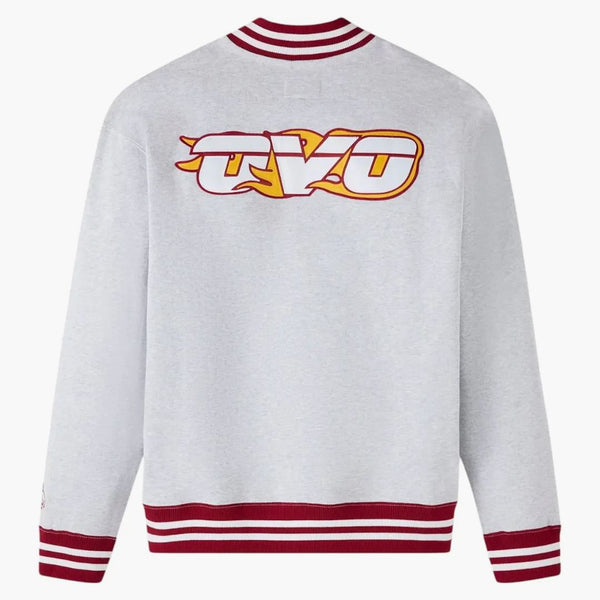 OVO NBA Miami Heat Quarter-Prov Quarter Zip Mockneck Sweatshirt Ash Heather Grey