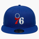 Ovo Nba Philidelphia 76ers New Era 59fifty Fitted Hat Blue