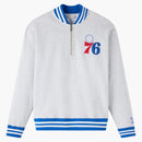 Ovo NBA Philadelphia 76ers Quarter Zip Mockneck Sweatshirt Ash Heather Grey