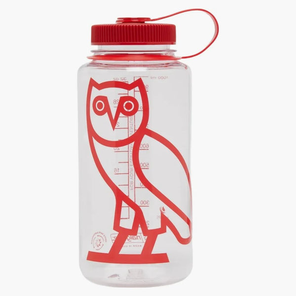 Ovo nalgene vattenflaska röd/klar