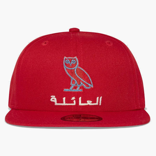 OVO NEW ERA FAMILY OWL 59FIFFTY HAR RÖD