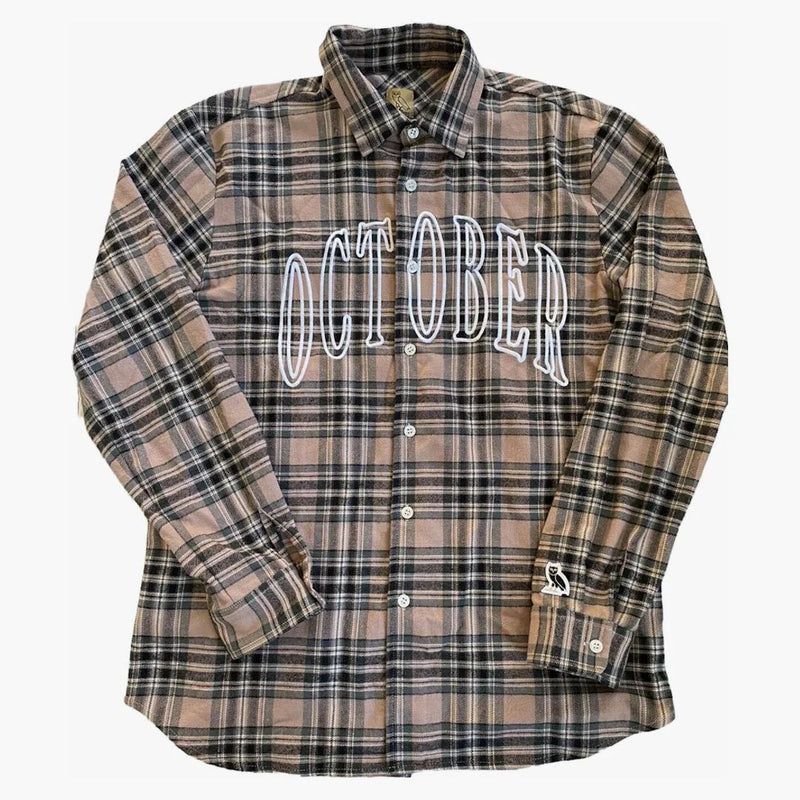 Ovo oktober flanell knappskjorta rosa
