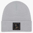 Ovo Owl Badge Wool Beanie Heather Grey