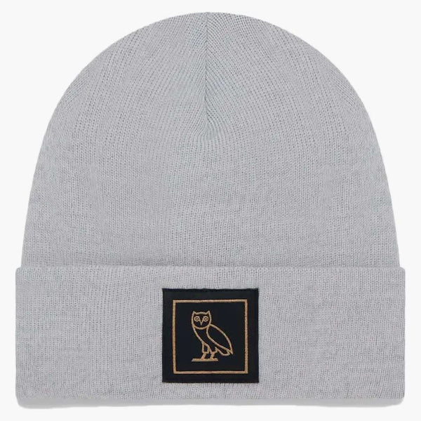 OVO OWL BADGE WOAL BEANIE Heather Grey