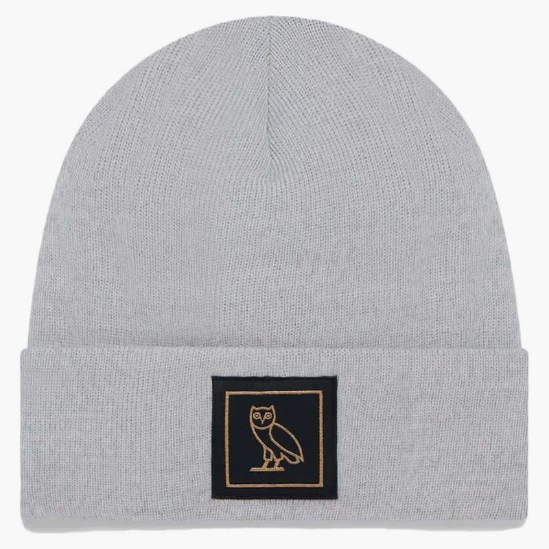 OVO OWL BADGE WOAL BEANIE Heather Grey