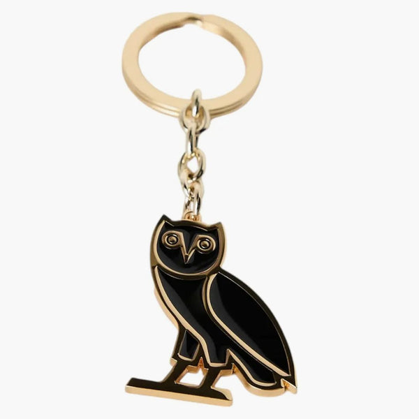 Logo Ovo Owl Keychain Black/Gold