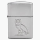 Ovo búho zippo encendedor plateado