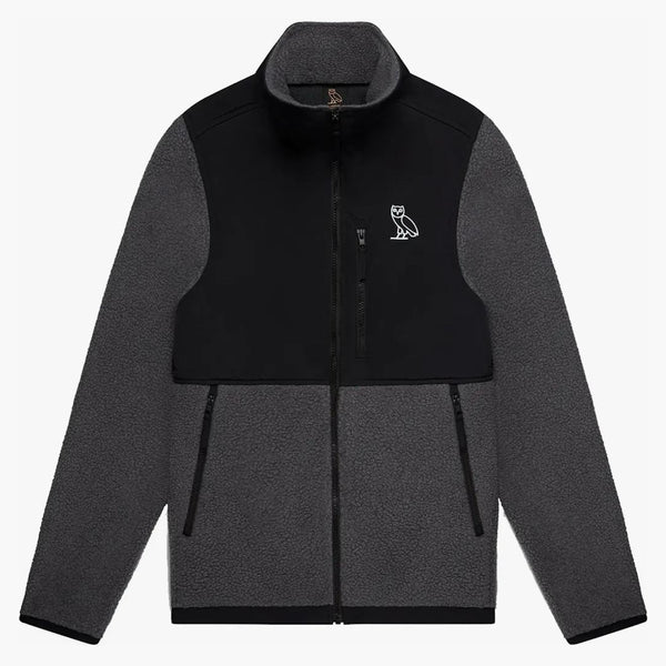 Ovo Polartec Fleece Nylon Jacket Heather Grey