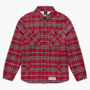 Ovo Sherpa lemovaná flanelová bunda (FW21) červená