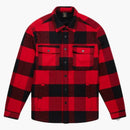 Ovo Sherpa Lined Flannel Jacket Red