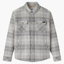 Ovo Sherpa Lined Shirt Jacket Heather Gray Plaid