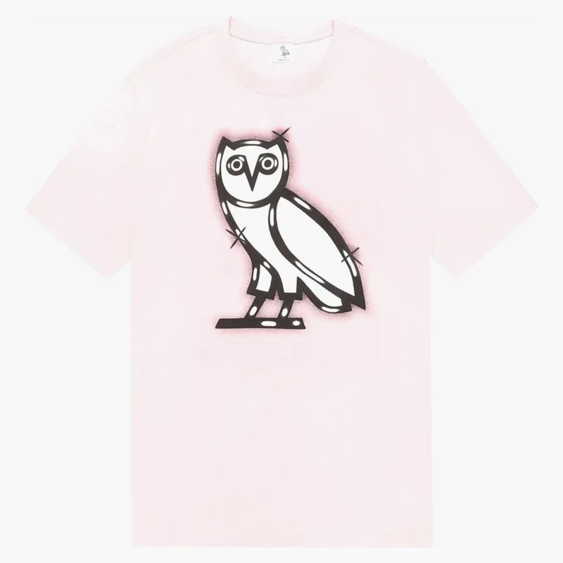 Camiseta de búho de humo ovo rosa