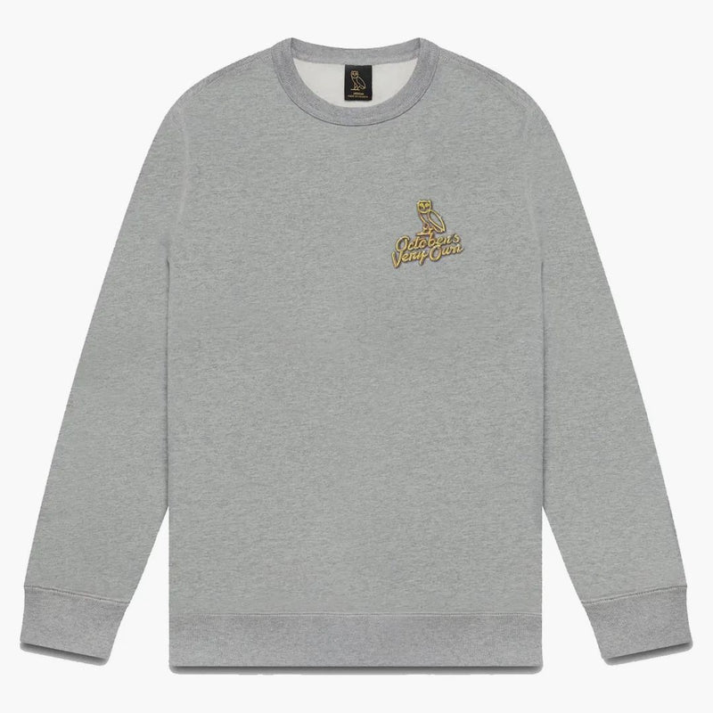 Ovo Solid Gold Owl Crewneck Heather Gray