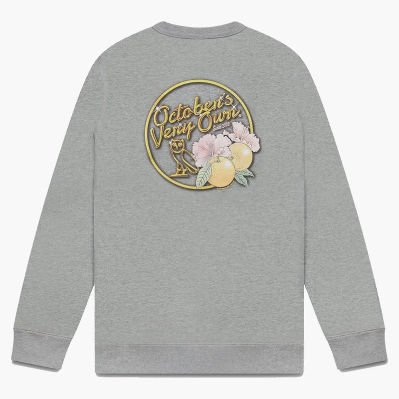 Ovo Solid Gold Owl Crewneck Heather Gray