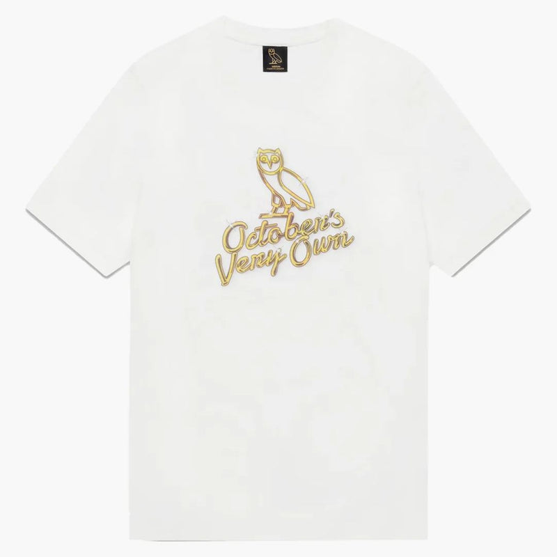 Ovo Solid Gold OWL T-shirt white