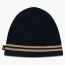 Ovo Striped Beanie Black