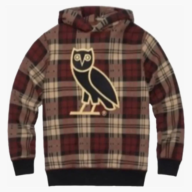 Ovo Tartan OG OWL Hoodie Red