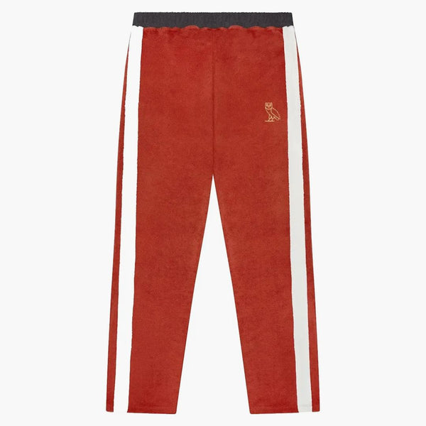Ovo Terry Cloth Track Pant Red