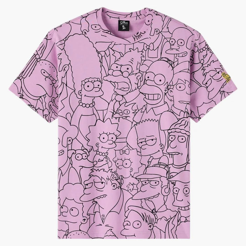 Ovo the Simpsons All Over Print T-Shirt Pink/Black