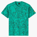 Ovo The Simpsons All Over Print T-shirt Teal/black