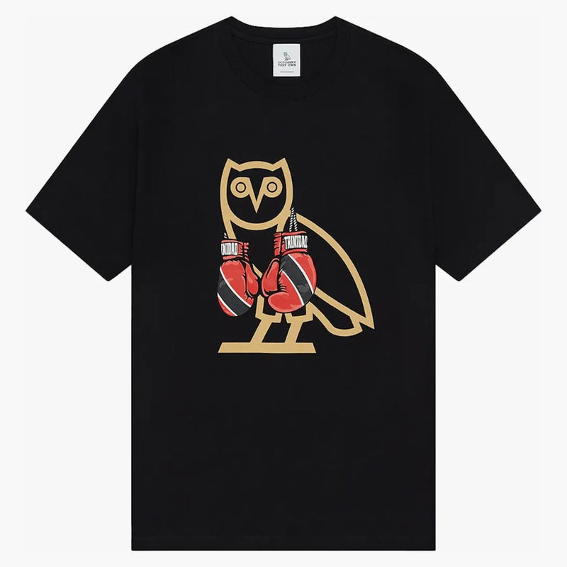 Ovo Trinidad and Tobago Boxing Gloves OG OWL T-shirt Black