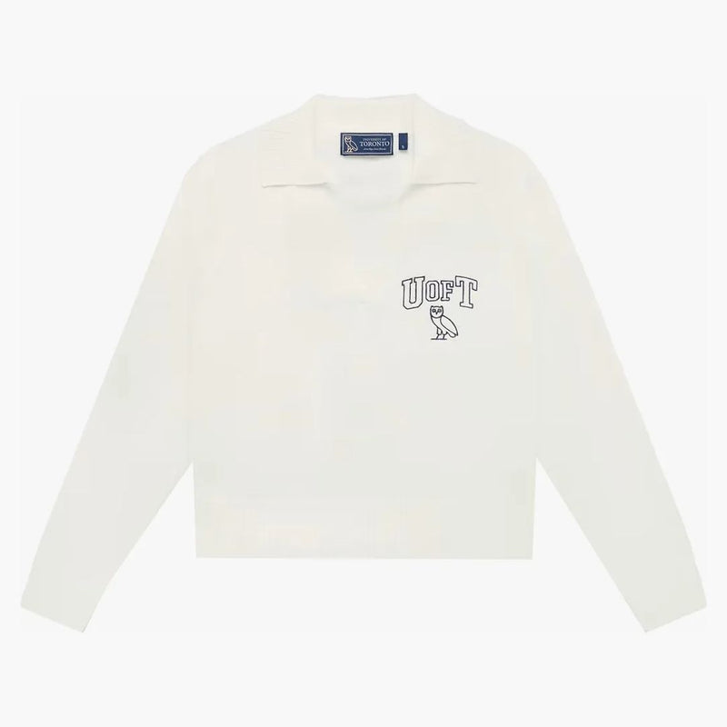 Ovo u of t Womens rugby polo sweater cream