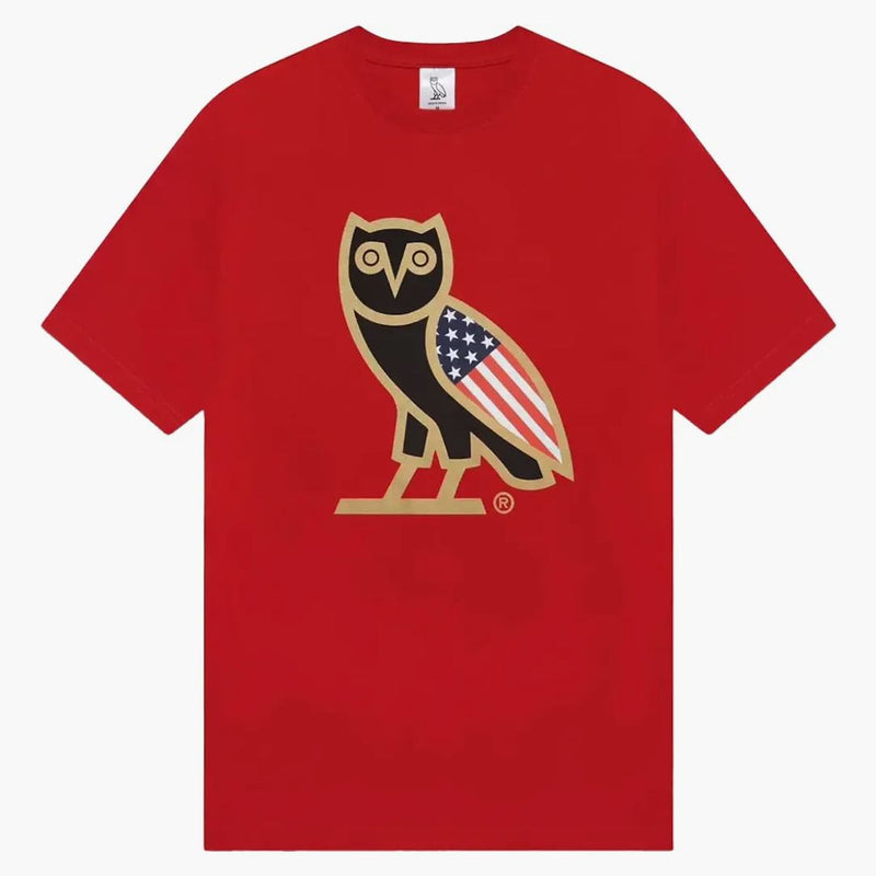 OVO USA OG OWL T-shirt röd
