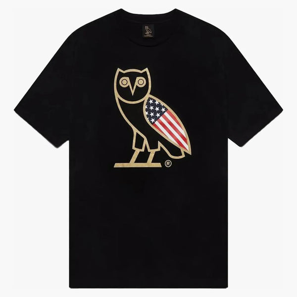 Camiseta OVO USA OG OWL NEGRO