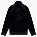 Ovo Velor Quarter Zip Sweatshirt Black