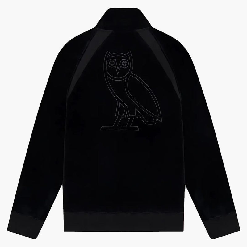 Ovo Velor Quarter Zip Sweatshirt Black