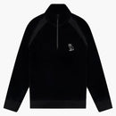 Ovo Velor Quarter Zip Sweatshirt Black