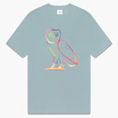 Ovo Watercolour Owl T-shirt Blue