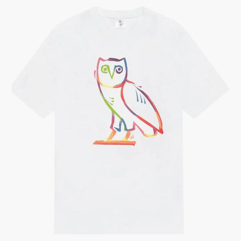 Camiseta de búho de acuarela ovo blanca