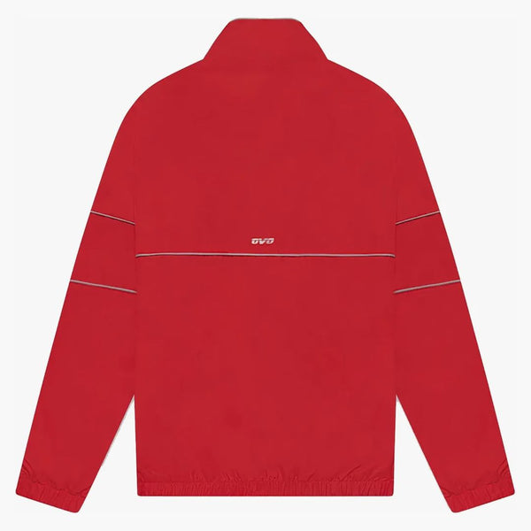 Ovo Wind Tech Reflective Track Jacket Red