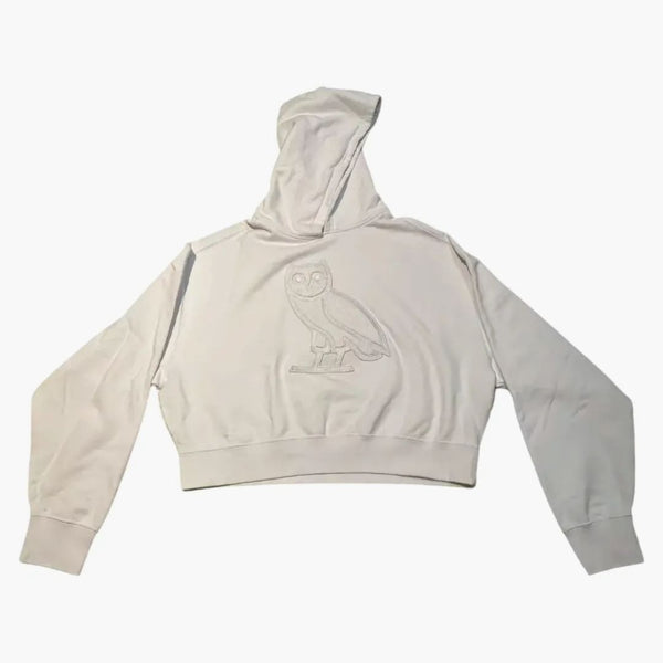 Ovo Women's OG OWL Cropped Hoodie White