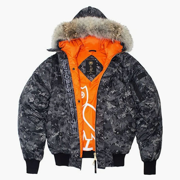 Ovo X Canada Goose Chilliwack Bomber Jacket Digi Camo Gray