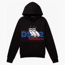 Ovo x dsquared chenille hoodie black