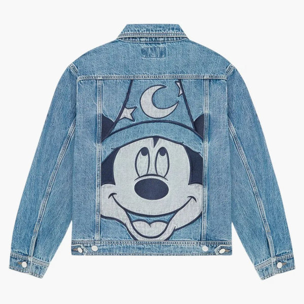 Ovo X Disney Mickey Mouse Fantasia Denim Jacket Washed Indigo