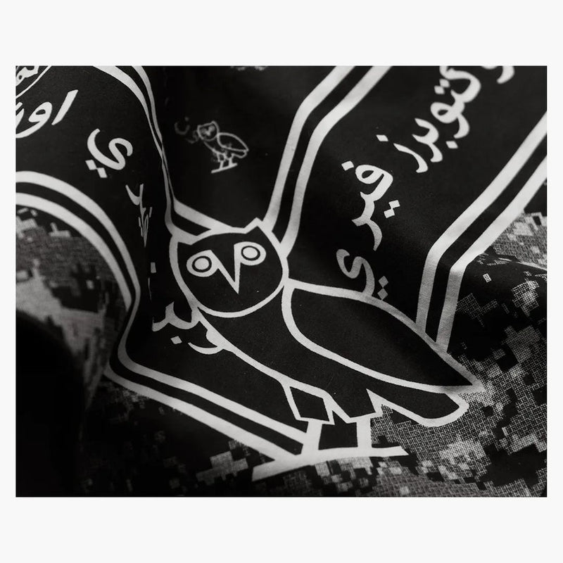 Ovo x flandana monogram pañero negro