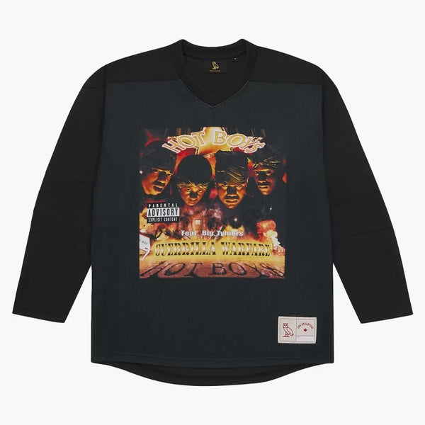 Ovo X Hot Boys Hockey Jersey Black