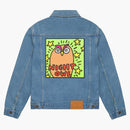 Ovo X Keith Haring Denim Trucker Jacket Washed Indigo