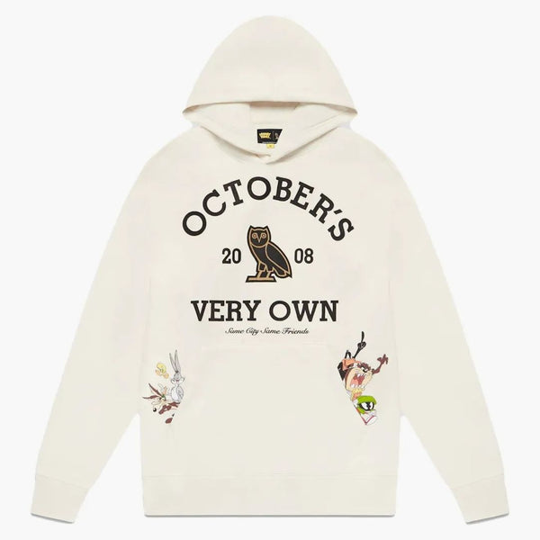 Ovo X Looney Tunes Collegiate Hoodie Cream