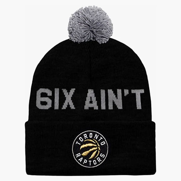 Ovo X Mitchell & Ness Raptors 6ix Aint Friendly Beanie Black
