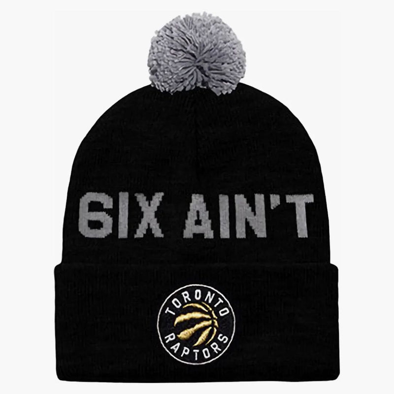 Ovo X Mitchell & Ness Raptors 6ix Aint Friendly Beanie Black