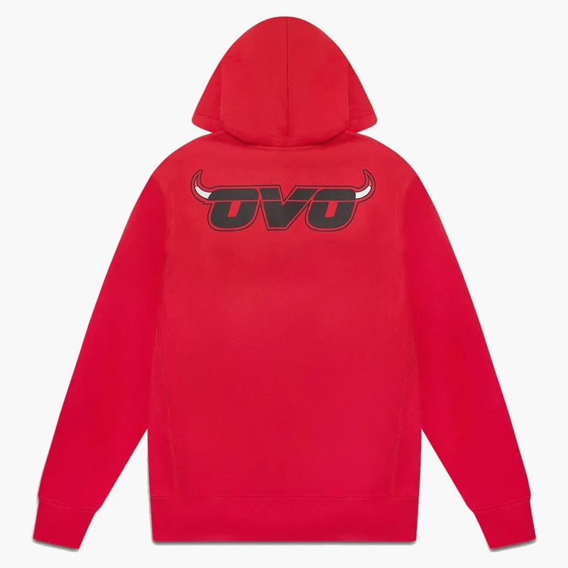 Ovo X NBA Bulls Hoodie Red
