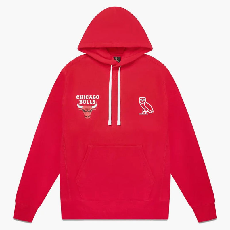 Ovo X NBA Bulls Hoodie Red