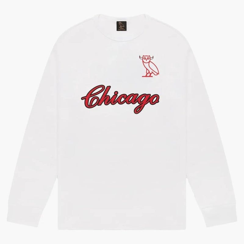 Ovo X Nba Bulls L/s T-shirt White