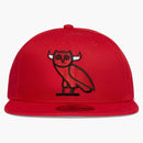 Ovo X NBA Bulls New Era 59fifty Fitted has red