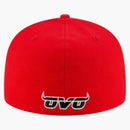 Ovo X Nba Chicago Bulls 59fifty Fitted Cap Red/white